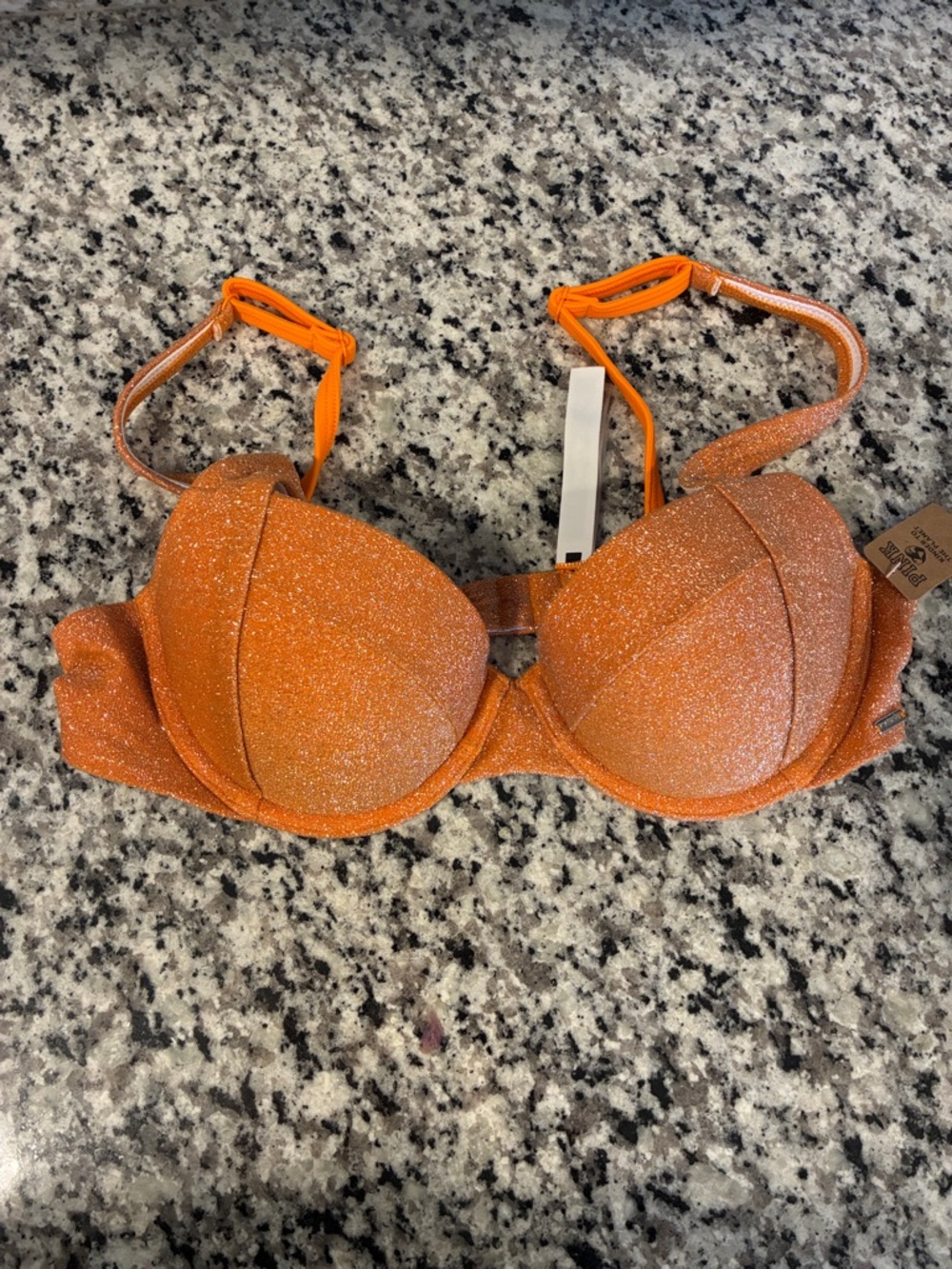 Victoria’s Secret Sparkly Orange Bikini Set NWT Small/Medium - Picture 5 of 7